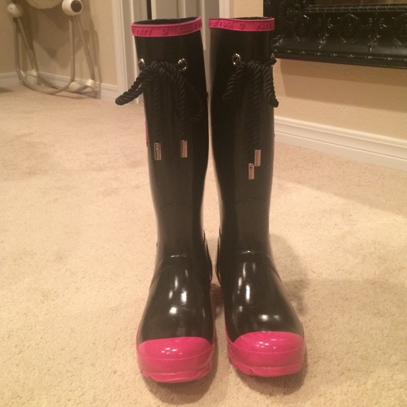 Coach Rain Boots size 7 Poppy - Picture 2 of 4